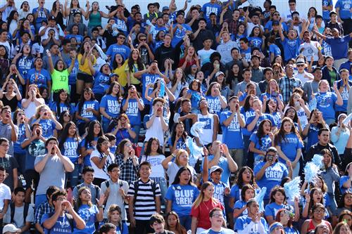 Blue Crew at rally 